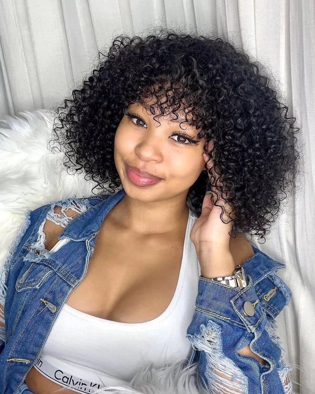 Curly Fringe Malaysian 10" SALE